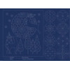 Christmas Sashiko Panel - Navy